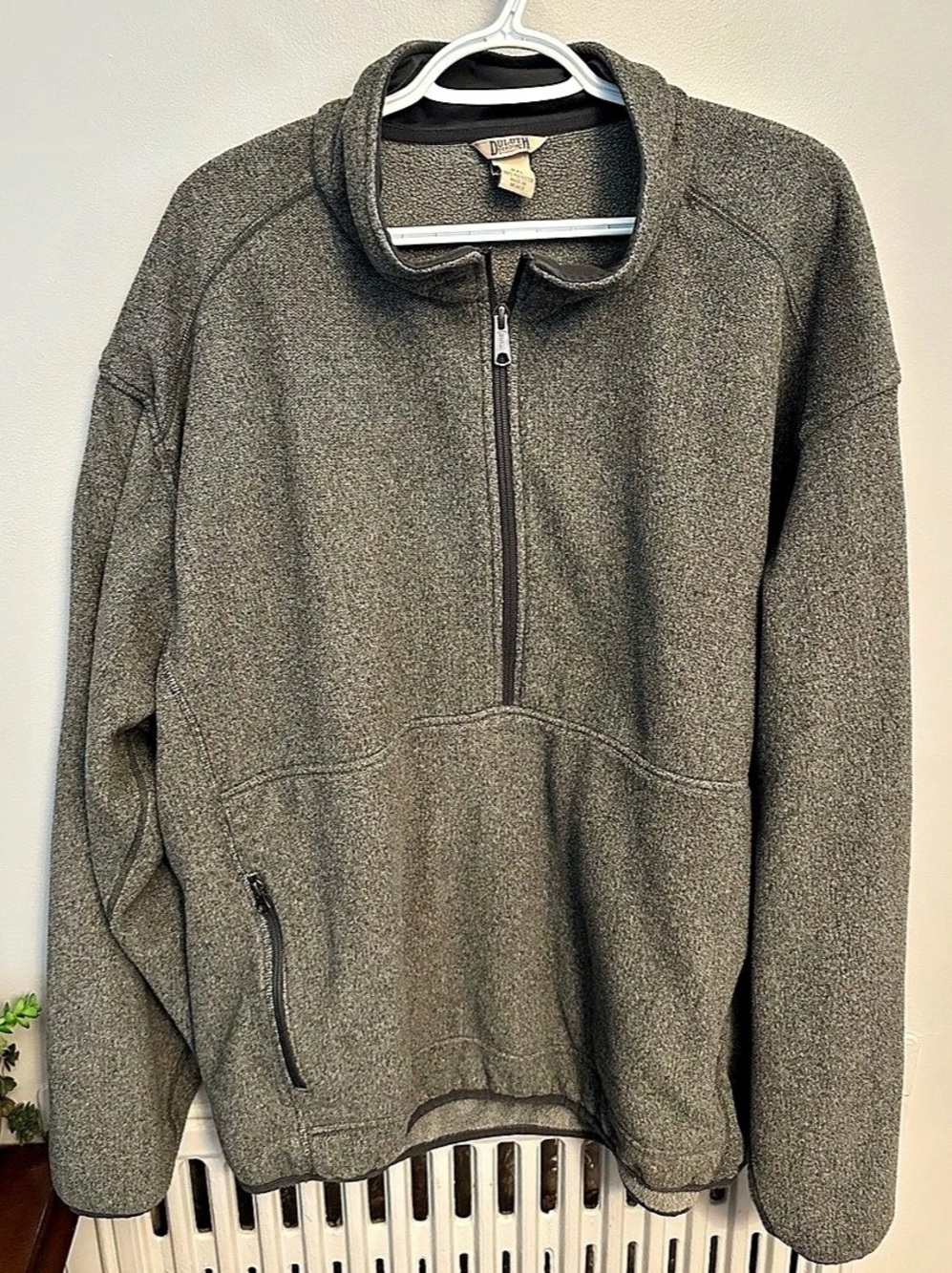 Duluth Trading Gray Quarter-Zip Fleece 2XL